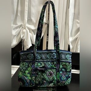 VERA BRADLEY Village Handbag Blue Rhapsody Medium Shoulder Bag (RETIRED)